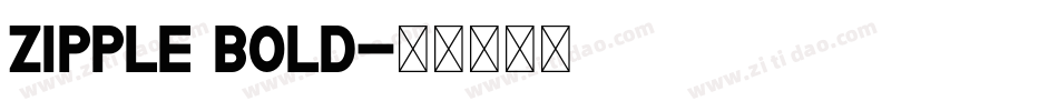 Zipple Bold字体转换